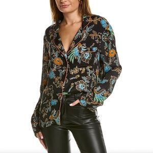 Diane von Furstenberg Halsey Silk-Blend Top